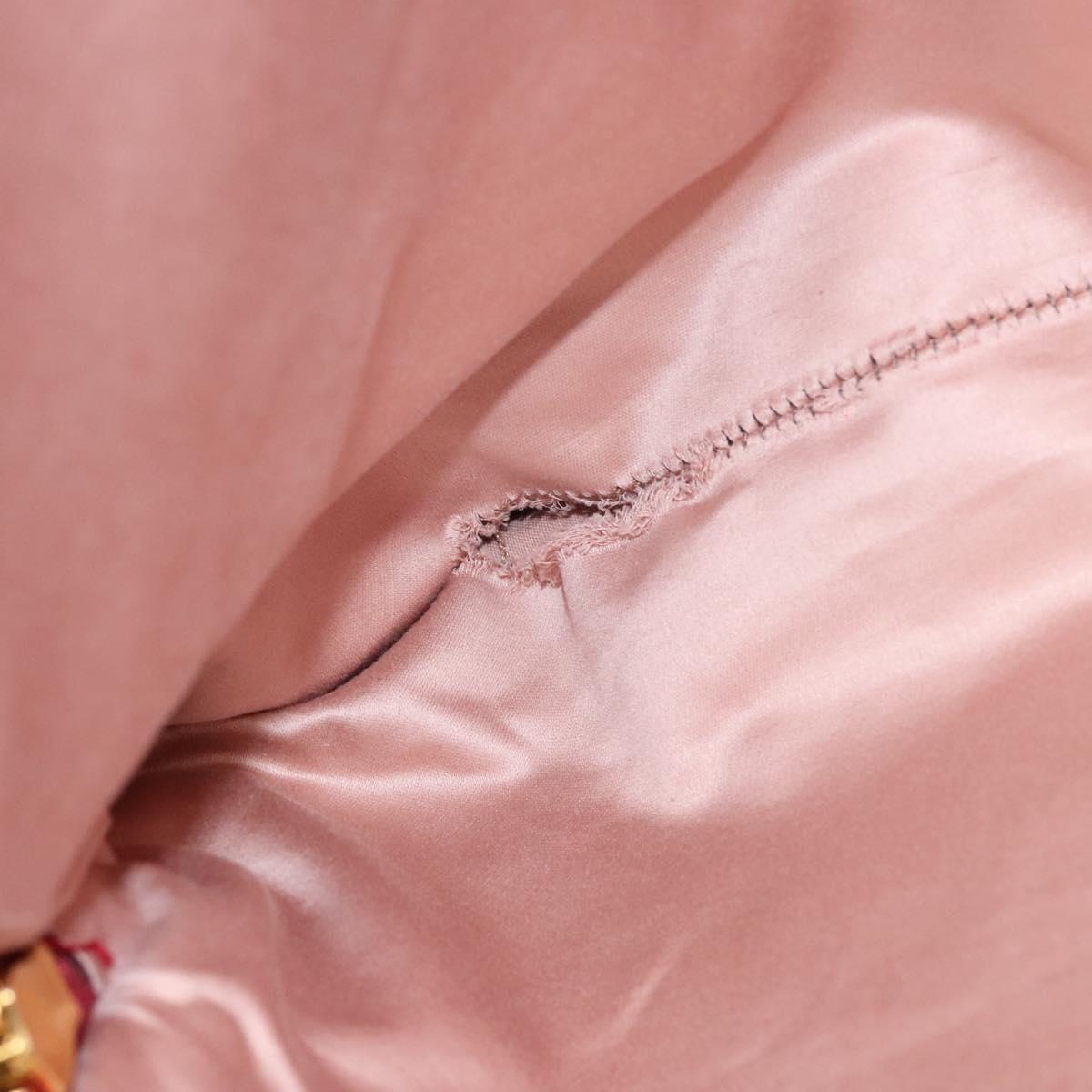 Miu Miu Hand Bag Leather 2way Red Gold Auth sw447M