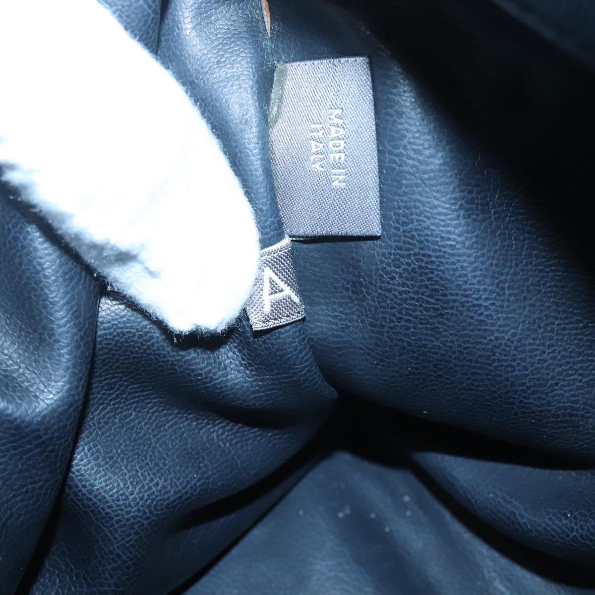 BALLY Hand Bag Leather Black Gold Auth sw449