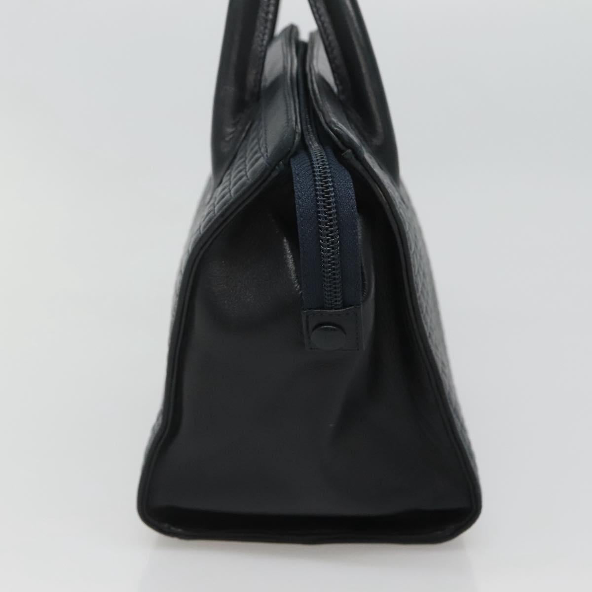 BALLY Hand Bag Leather Black Gold Auth sw449