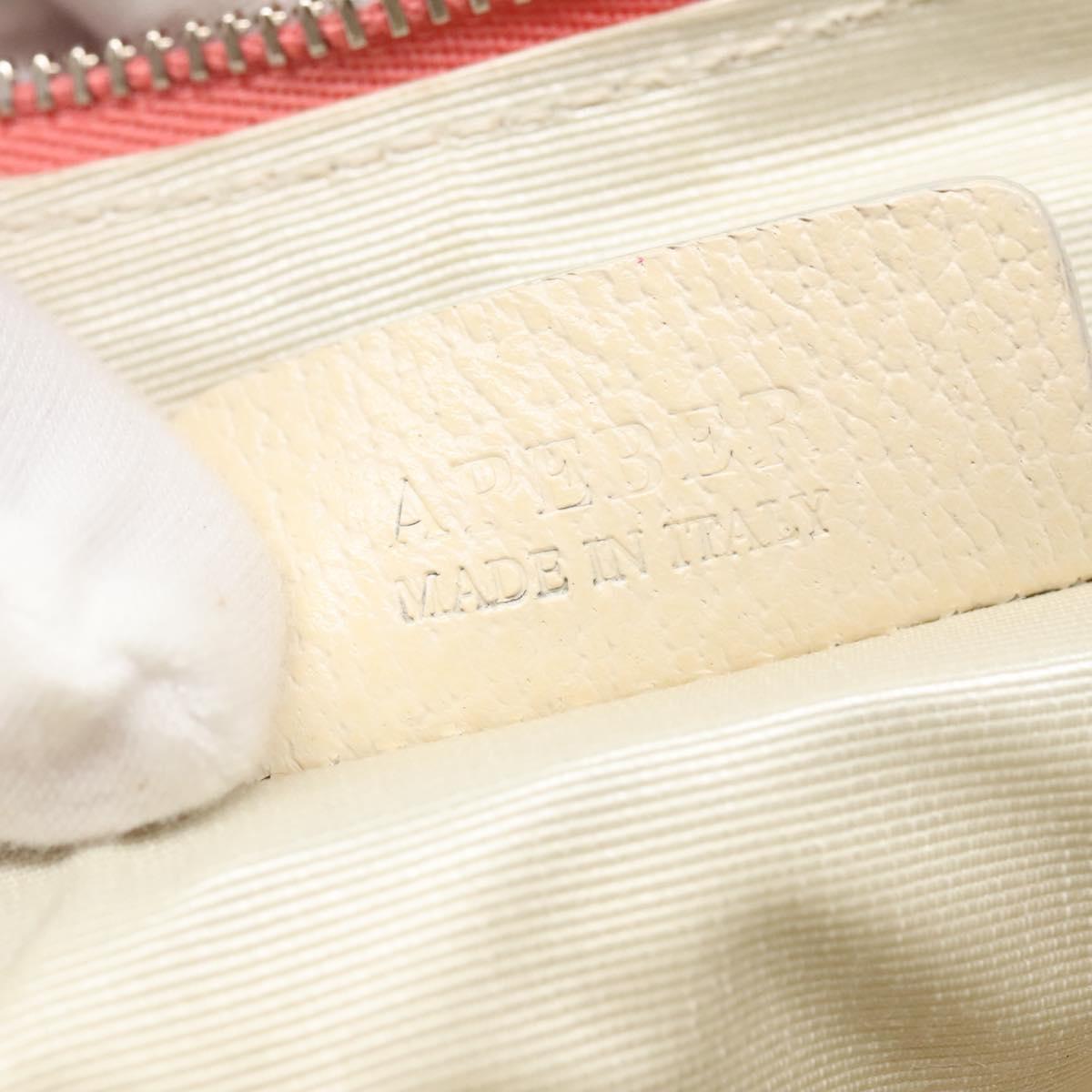 BVLGARI Logo Mania Shoulder Bag Canvas Pink Silver Auth sw464