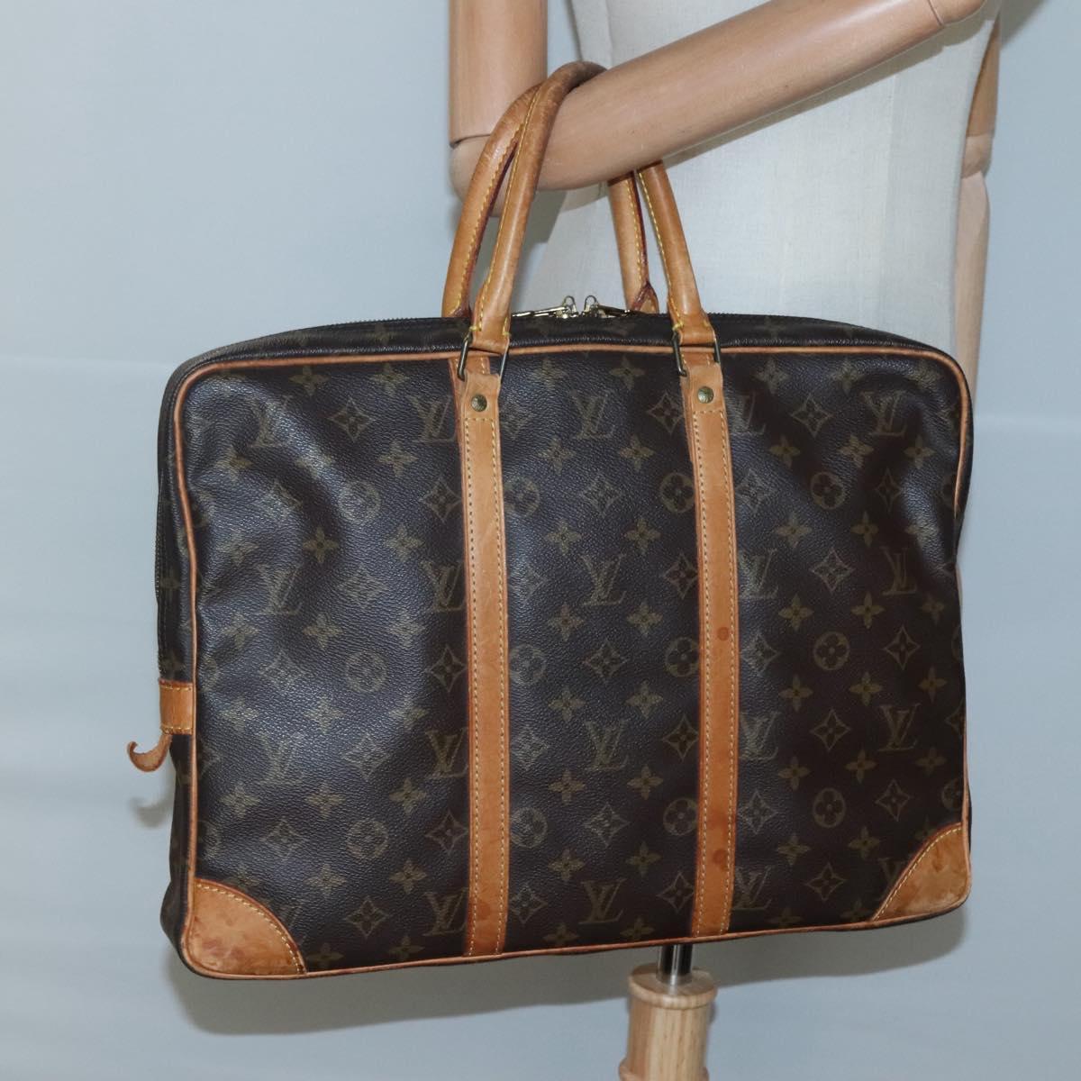 LOUIS VUITTON Monogram Porte Documents Voyage Business Bag M52005 Auth sw472