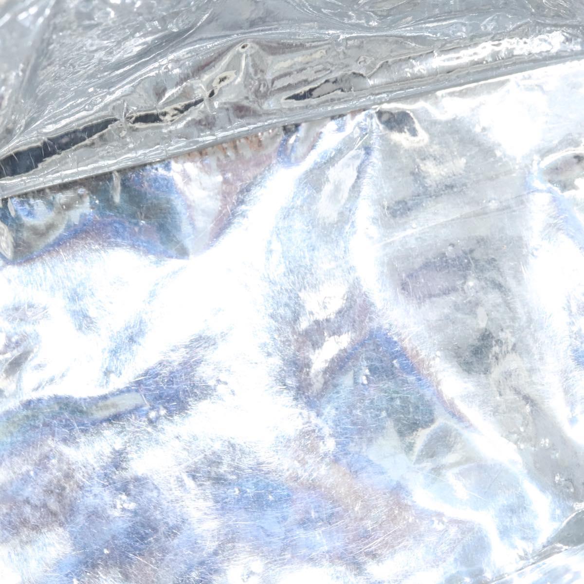 CHANEL Chain Choco Bar line Shoulder Bag Canvas Navy Silver CC Auth sw481