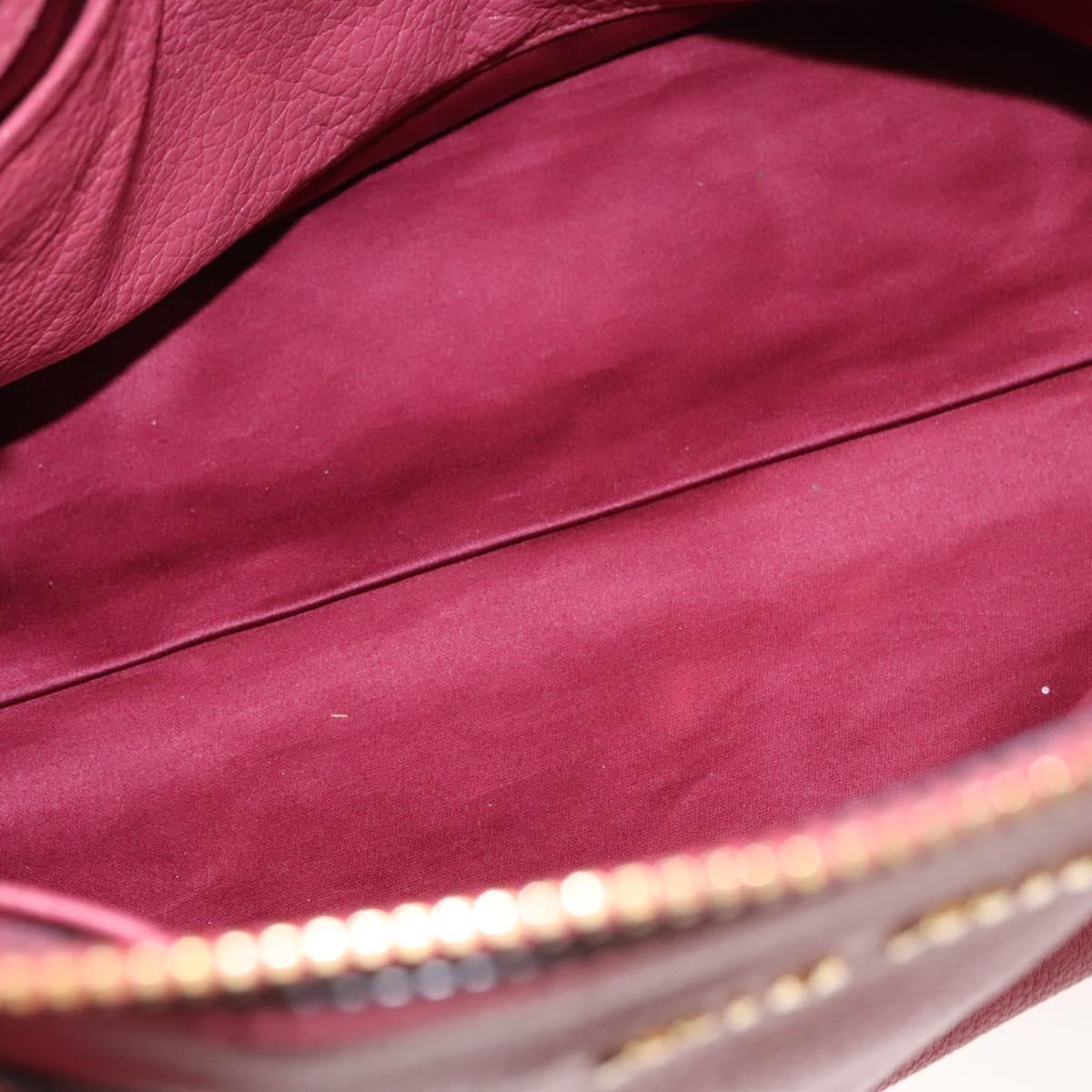 Miu Miu Hand Bag Leather 2way Pink Gold Auth sw499