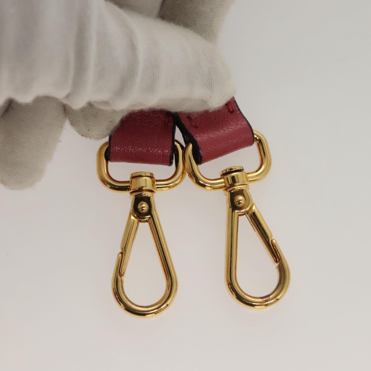 Miu Miu Hand Bag Leather 2way Pink Gold Auth sw499