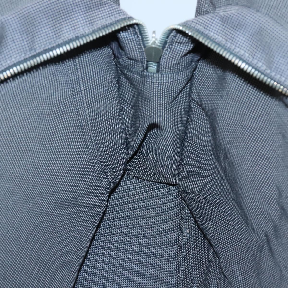 HERMES Her Line MM Hand Bag Canvas Gray Auth sw509