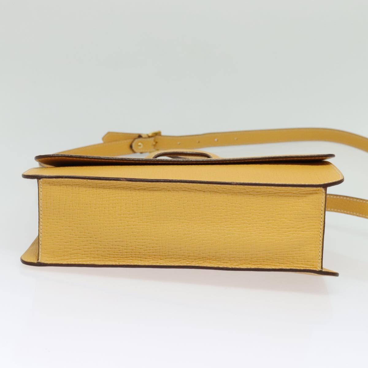 LOEWE Barcelona Hand Bag Leather 2way Yellow Auth sw518
