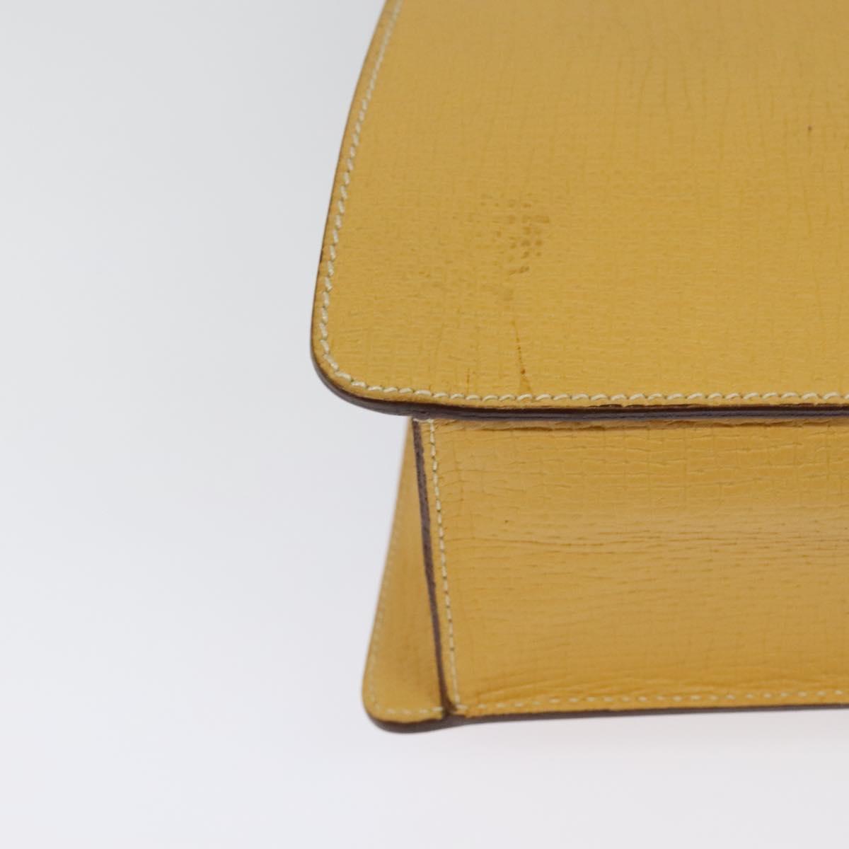 LOEWE Barcelona Hand Bag Leather 2way Yellow Auth sw518