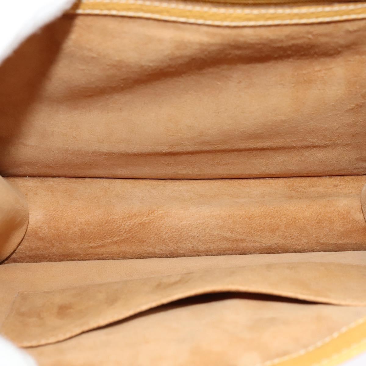 LOEWE Barcelona Hand Bag Leather 2way Yellow Auth sw518