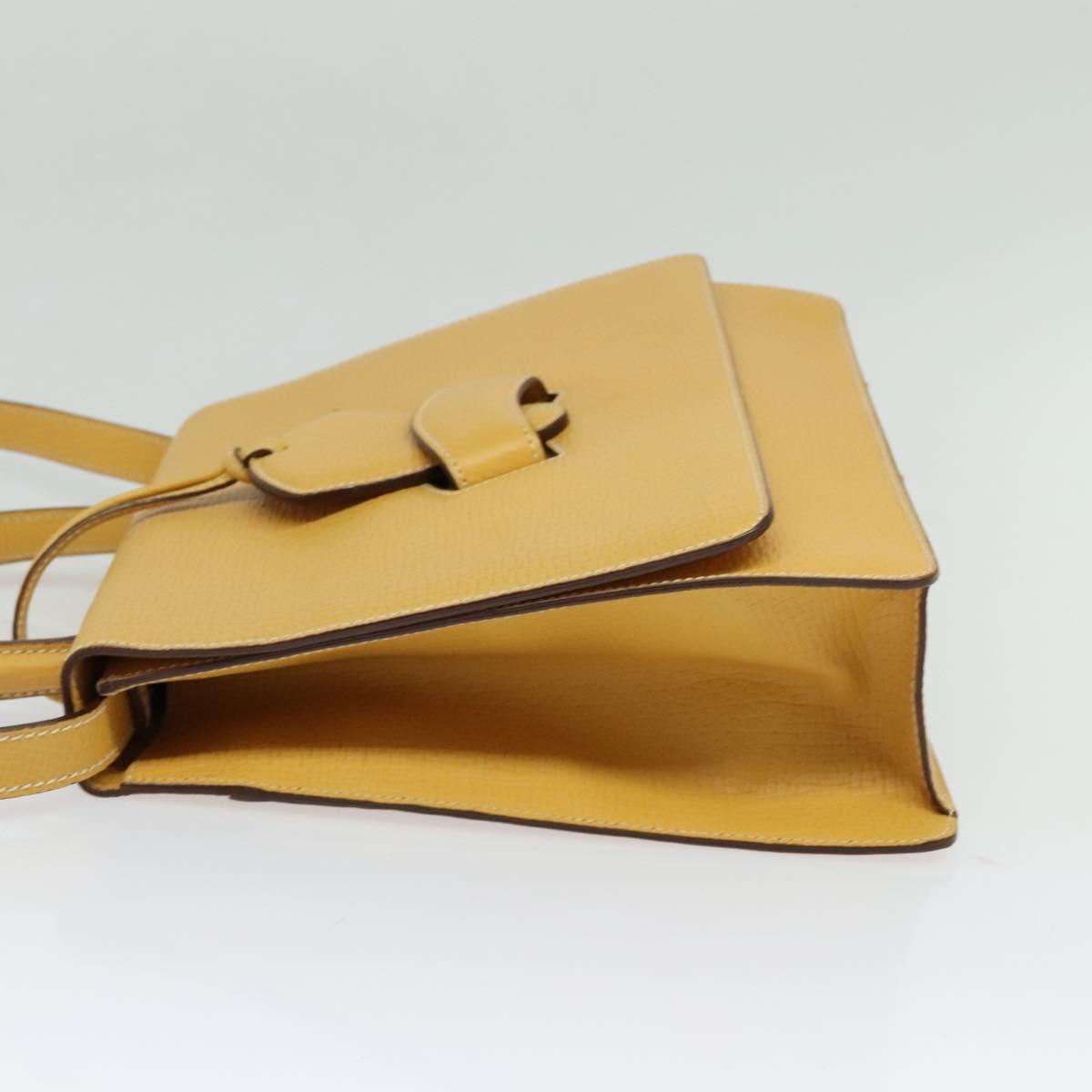 LOEWE Barcelona Hand Bag Leather 2way Yellow Auth sw518