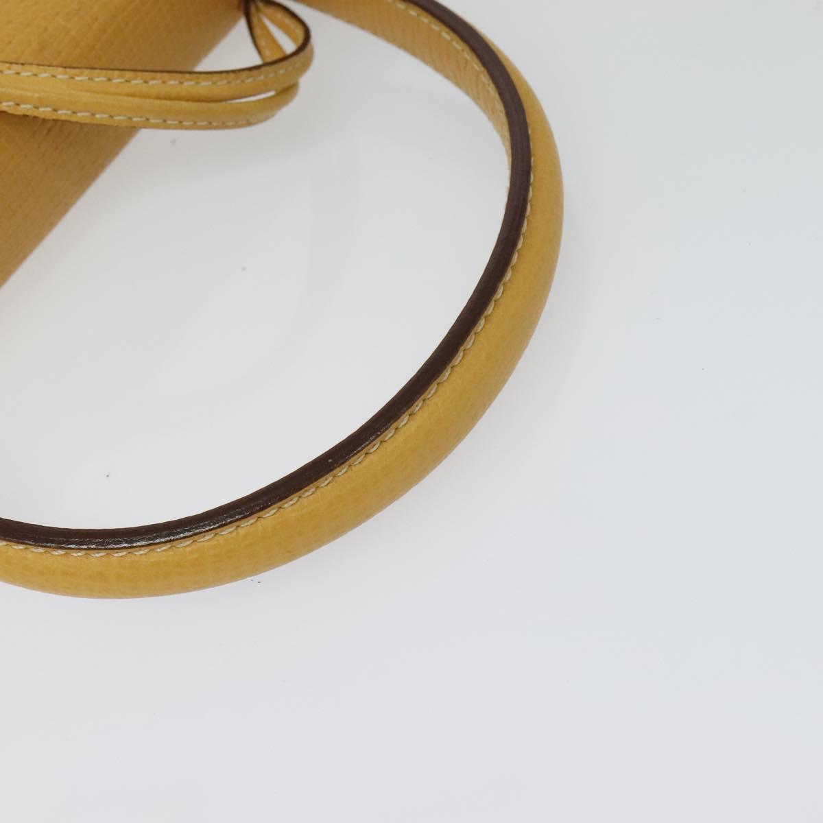 LOEWE Barcelona Hand Bag Leather 2way Yellow Auth sw518