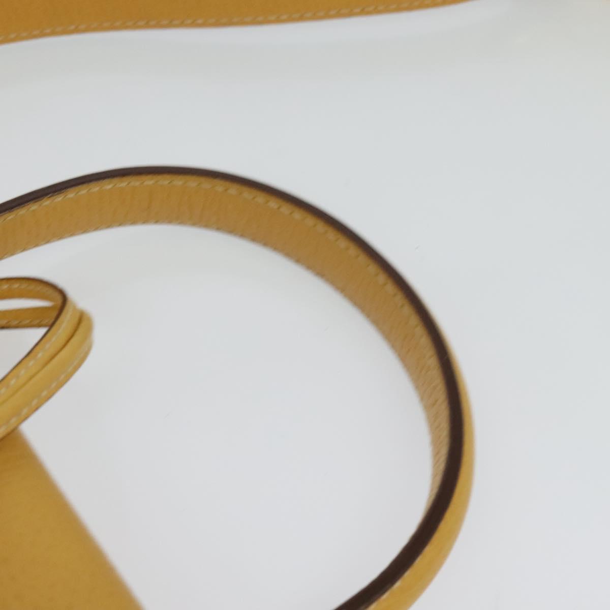 LOEWE Barcelona Hand Bag Leather 2way Yellow Auth sw518