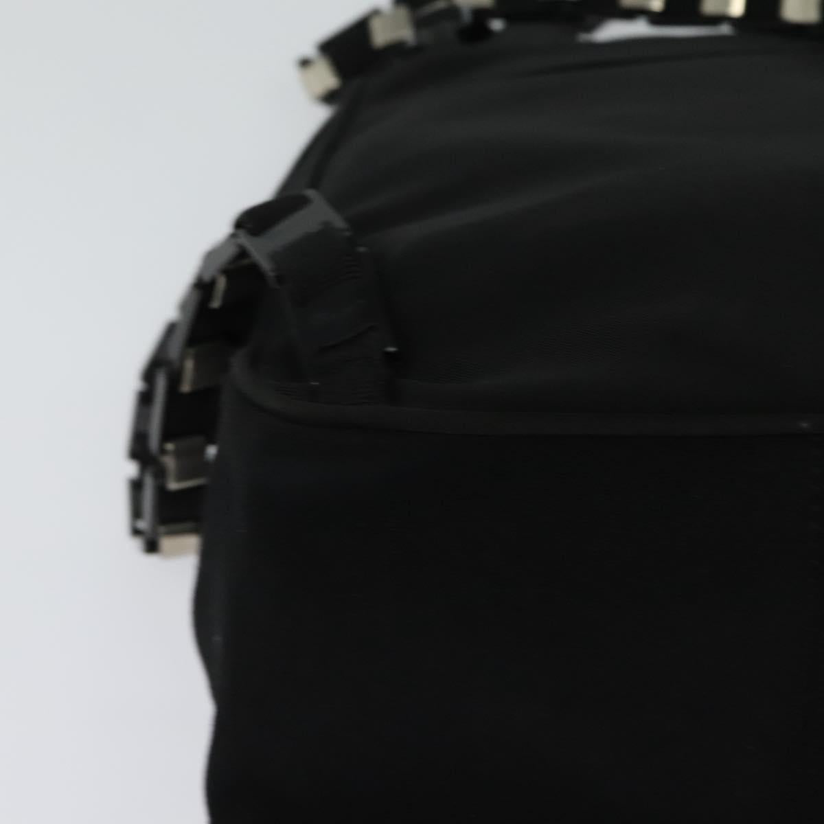 Salvatore Ferragamo Vala Chain Backpack Canvas Black Auth sw532