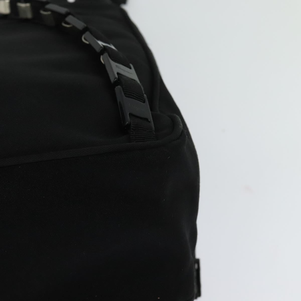 Salvatore Ferragamo Vala Chain Backpack Canvas Black Auth sw532