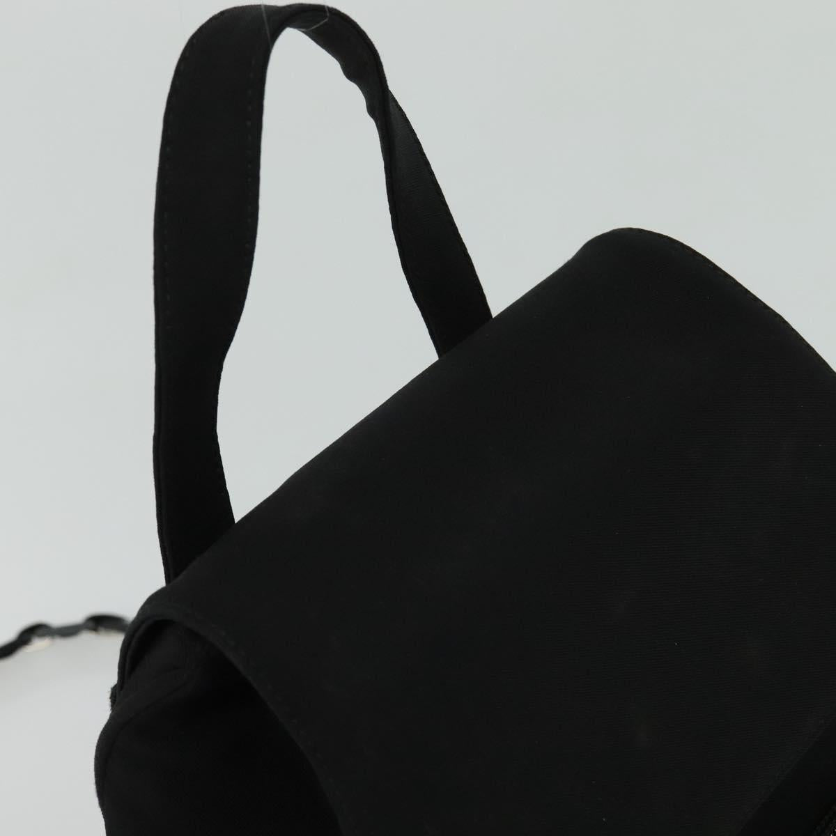 Salvatore Ferragamo Vala Chain Backpack Canvas Black Auth sw532