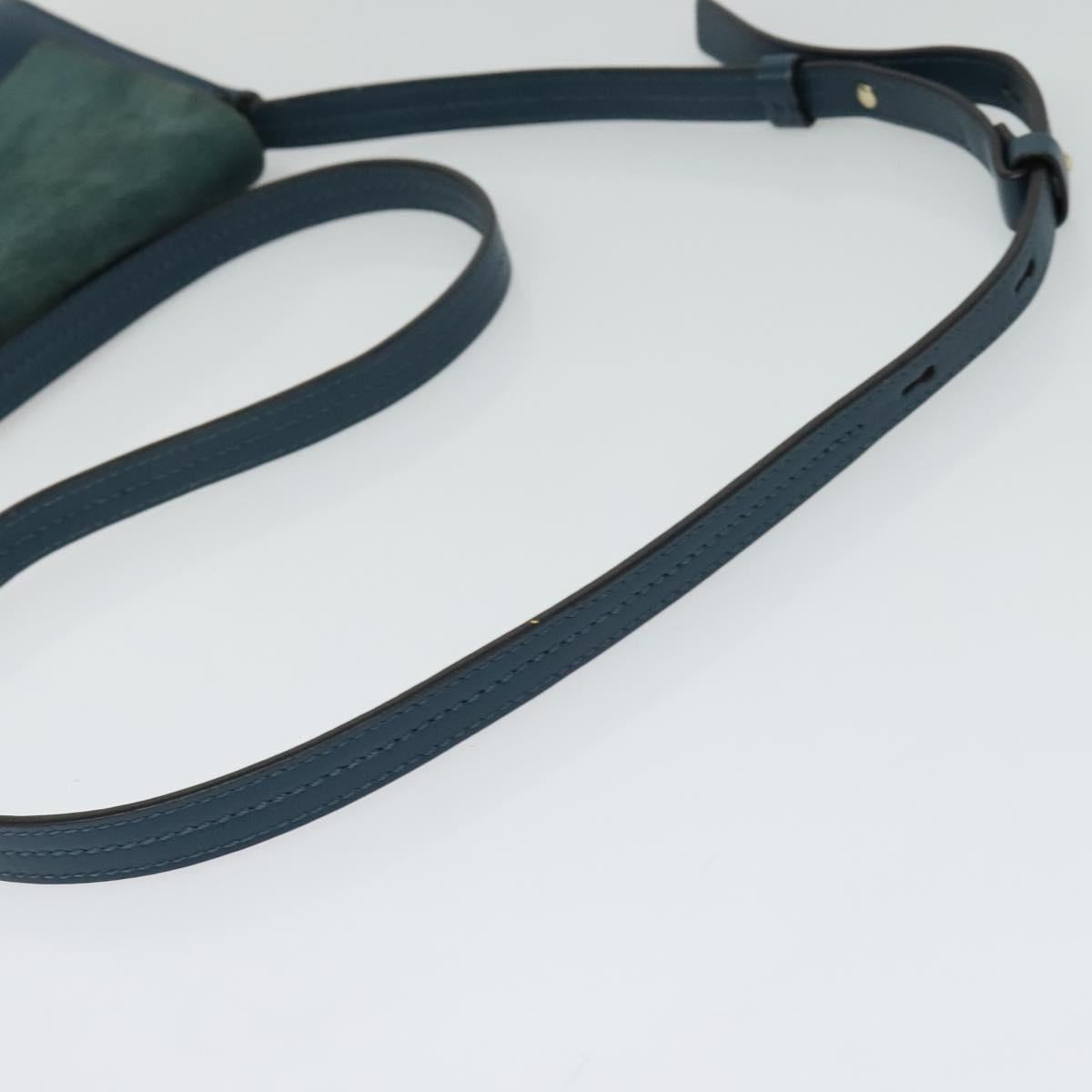 Chloe Fay Shoulder Bag Suede Leather Turquoise Blue Auth sw535