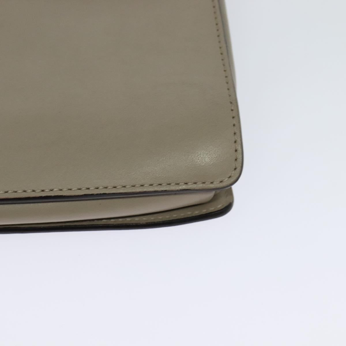 Chloe Fay Shoulder Bag Suede Leather Gray Gold Auth sw536