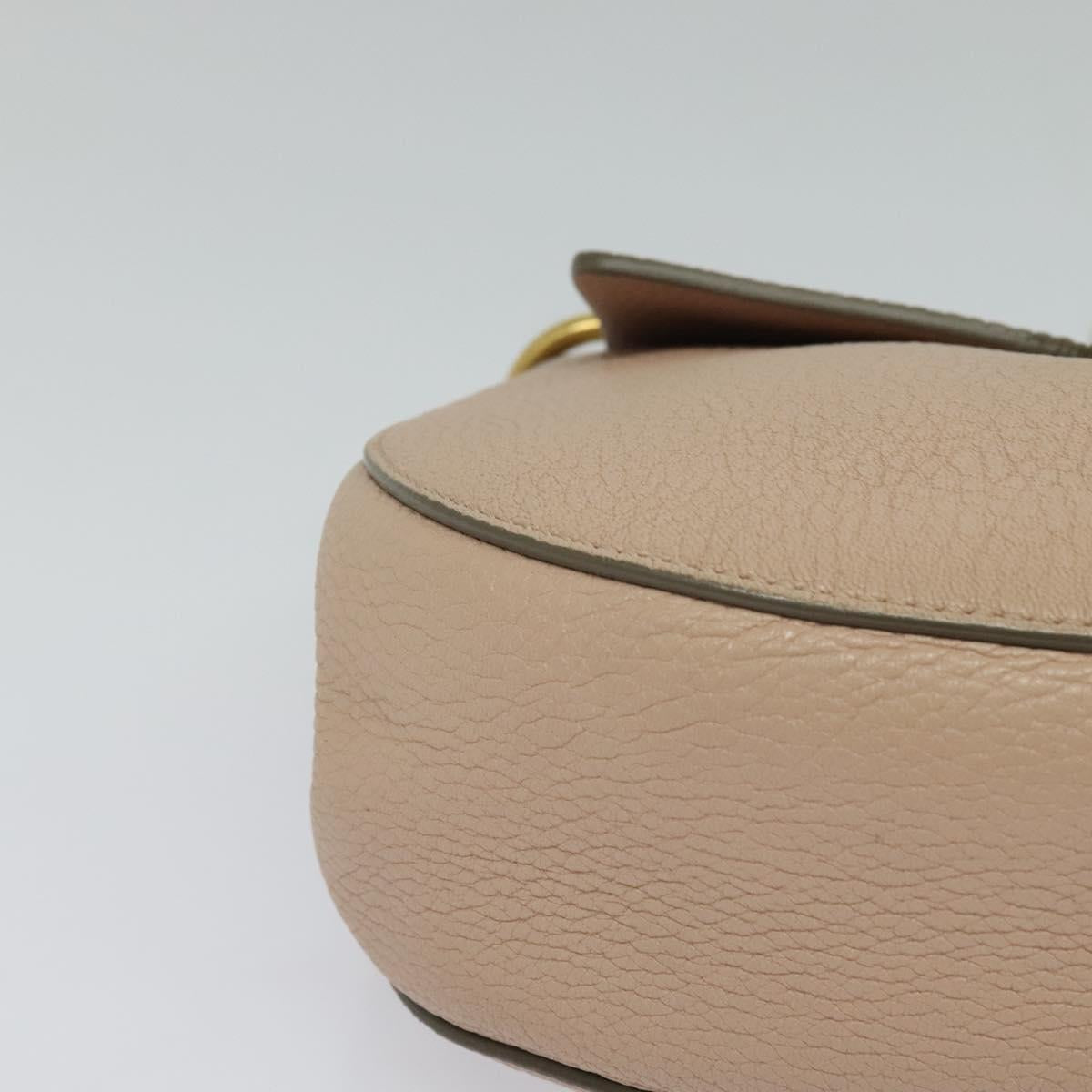 Chloe Chain Drew Shoulder Bag Leather Pink Gold Auth sw539