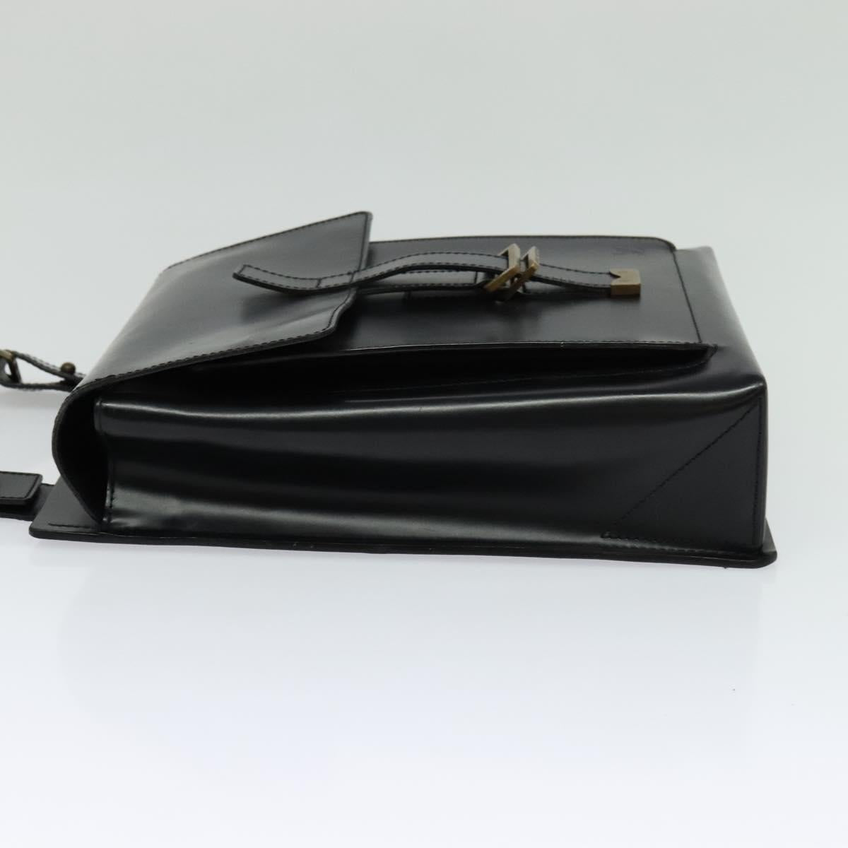 LOUIS VUITTON Liege Fantassan Shoulder Bag Leather Black M92223 LV Auth sw544