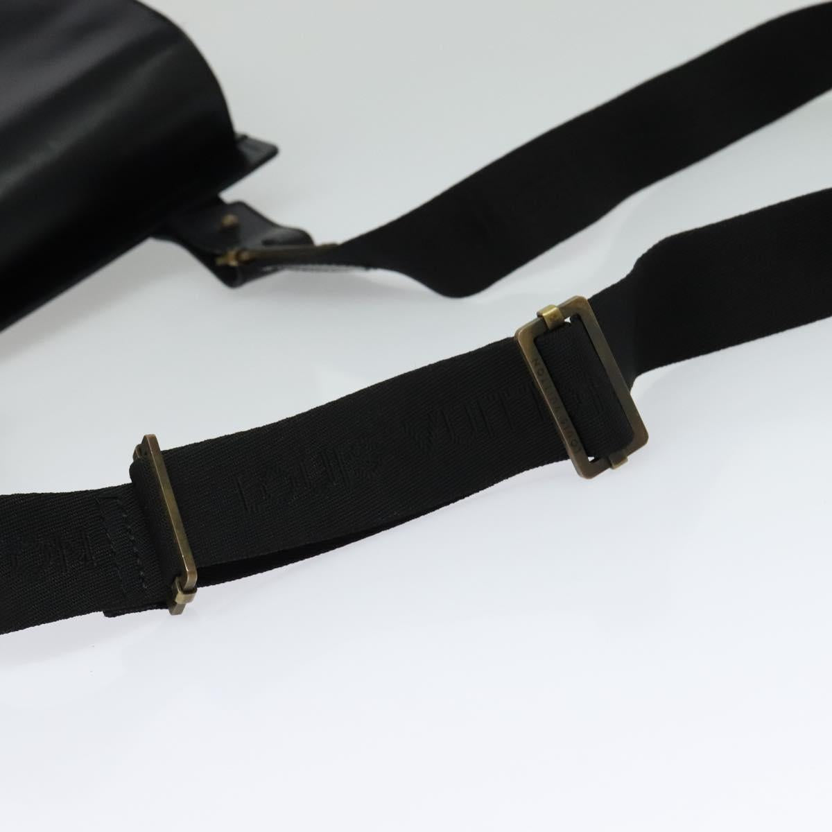 LOUIS VUITTON Liege Fantassan Shoulder Bag Leather Black M92223 LV Auth sw544