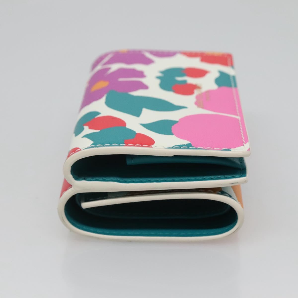 SAINT LAURENT Wallet Leather Gold White Auth sw546