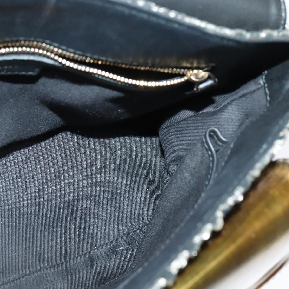 BVLGARI Leoni Hand Bag Leather 2way Gold Auth sw547