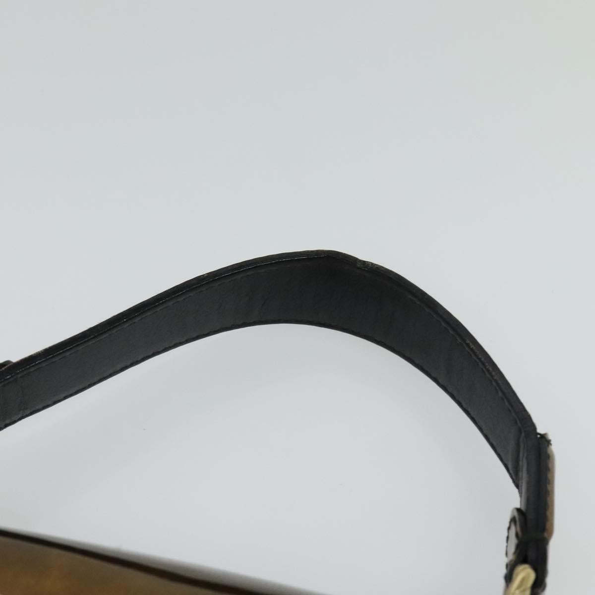 BVLGARI Leoni Hand Bag Leather 2way Gold Auth sw547