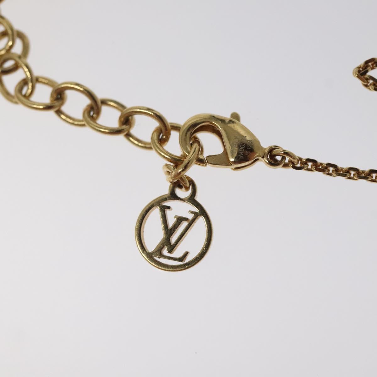 LOUIS VUITTON Bracelet Petit Louis Bracelet metal Gold M00374 LV Auth sw559