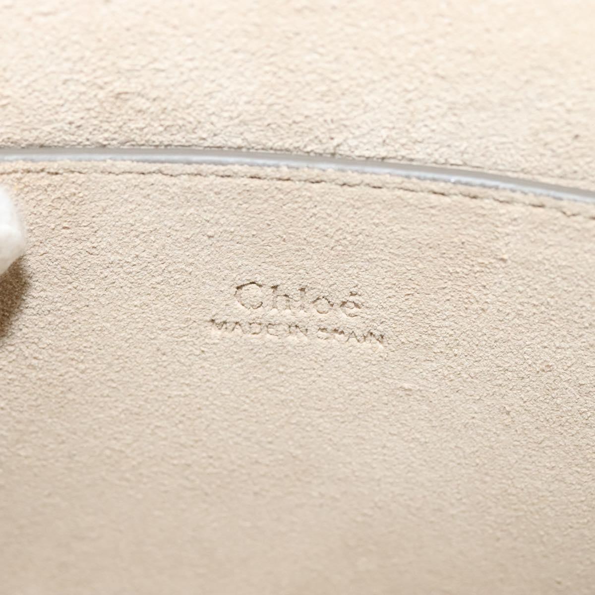 Chloe Fay Shoulder Bag Suede Leather Gray Gold Auth sw588