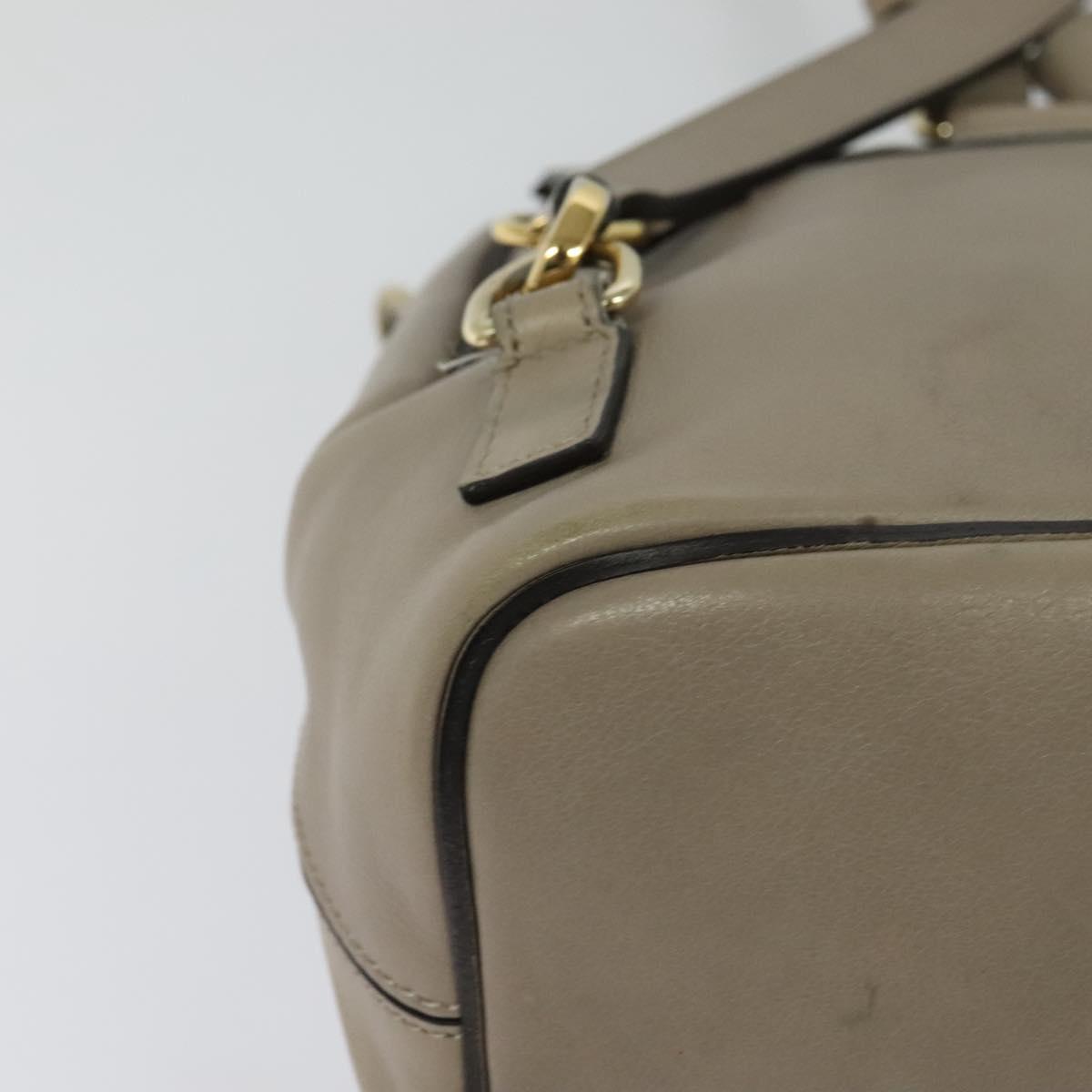 Chloe Fay Shoulder Bag Suede Leather Gray Gold Auth sw589