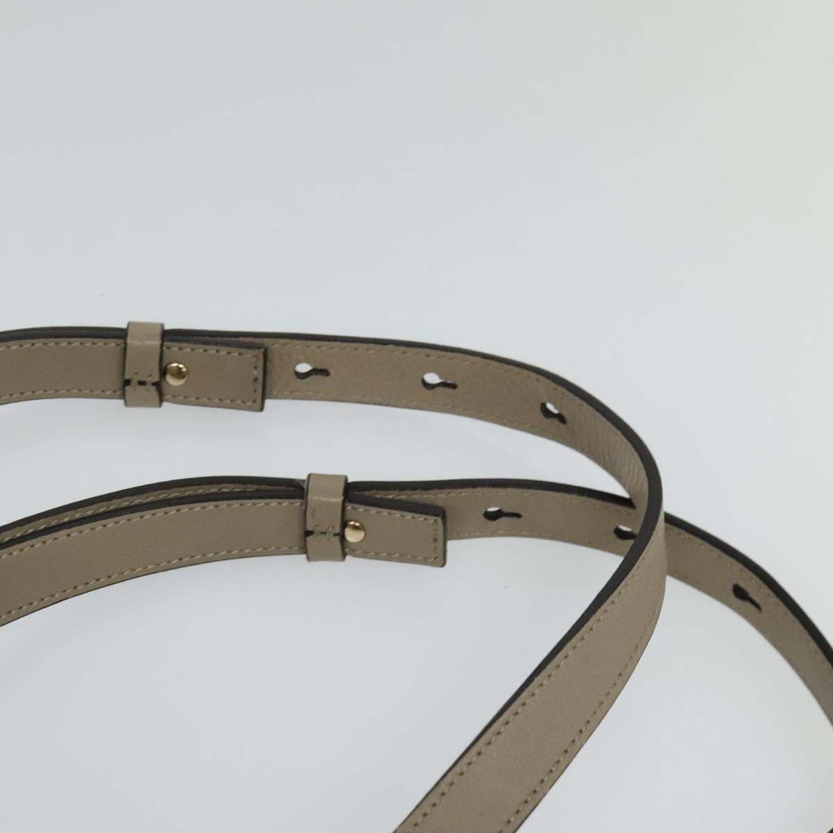 Chloe Fay Shoulder Bag Suede Leather Gray Gold Auth sw589