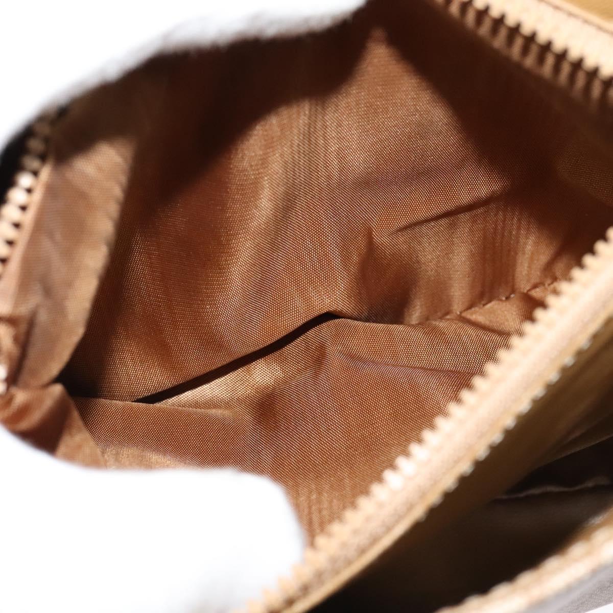 CELINE Macadam Canvas Hand Bag PVC Beige Gold Auth sw601