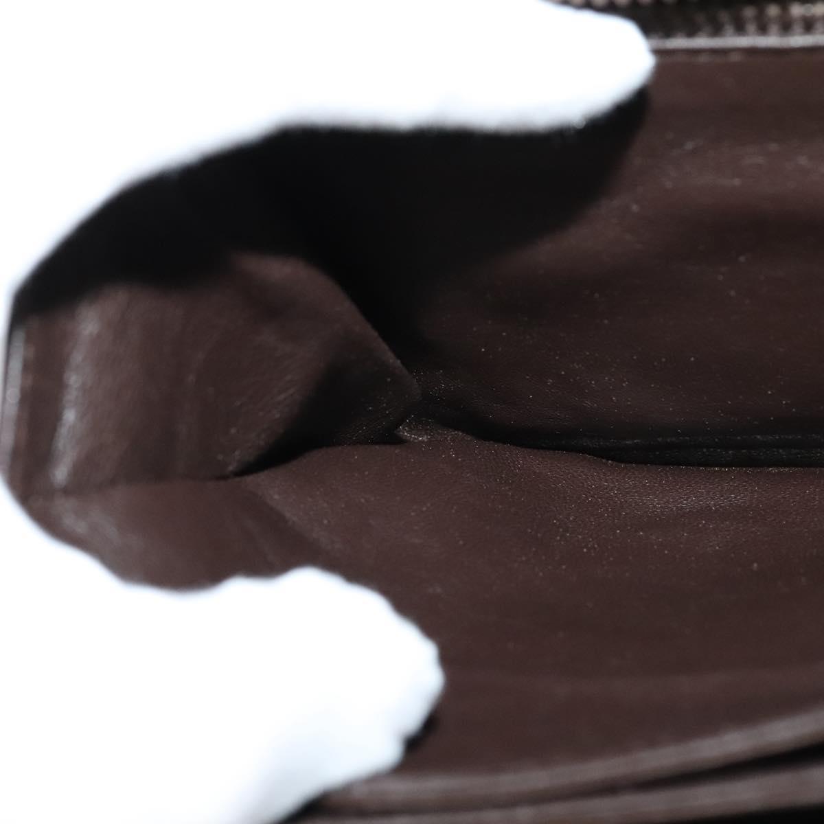 BALLY Shoulder Bag Leather Brown Gold Auth sw625