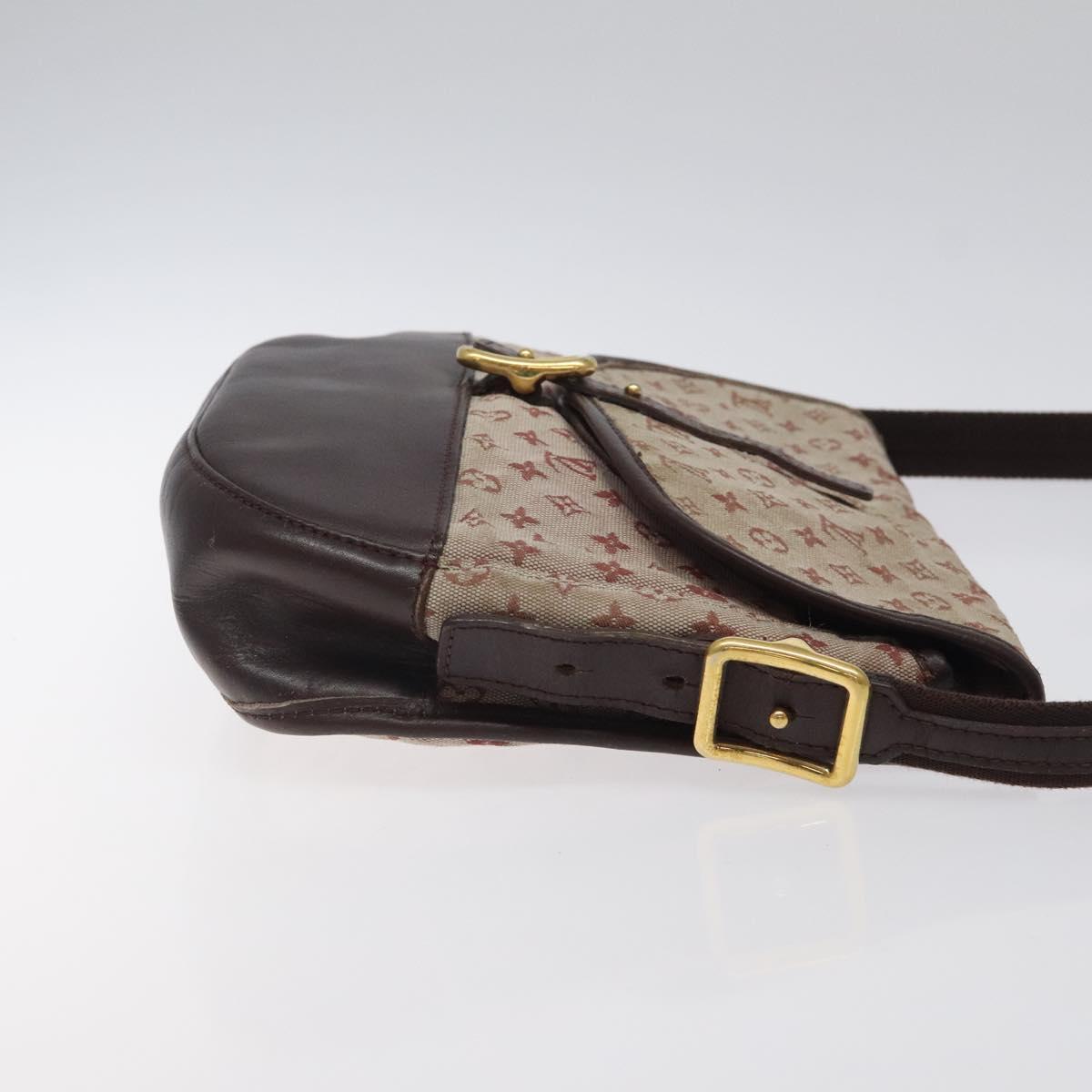 LOUIS VUITTON Monogram Mini Belanger Shoulder Bag Red M92171 LV Auth sw667