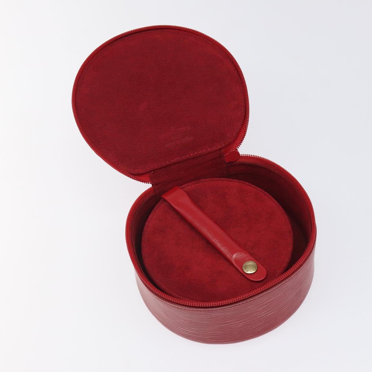 LOUIS VUITTON Epi Ecrin Bijoux 12 Jewelry Box Red M48207 LV Auth sw670