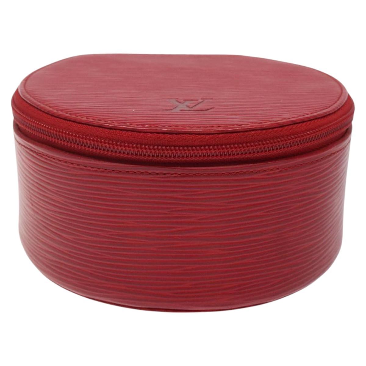 LOUIS VUITTON Epi Ecrin Bijoux 12 Jewelry Box Red M48207 LV Auth sw670