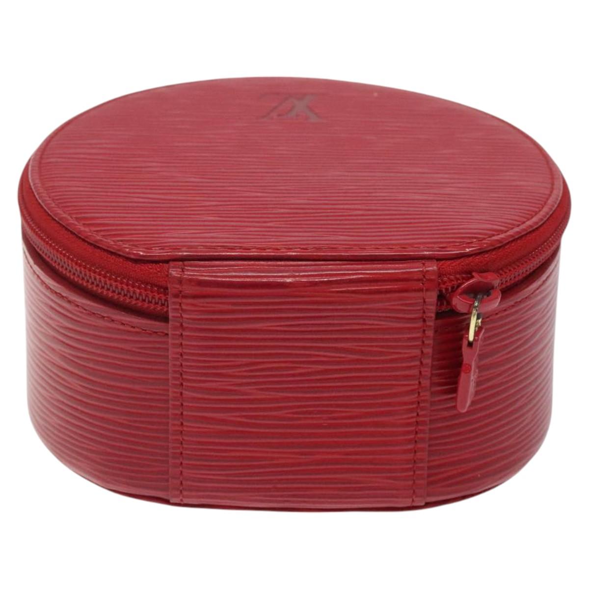 LOUIS VUITTON Epi Ecrin Bijoux 12 Jewelry Box Red M48207 LV Auth sw670