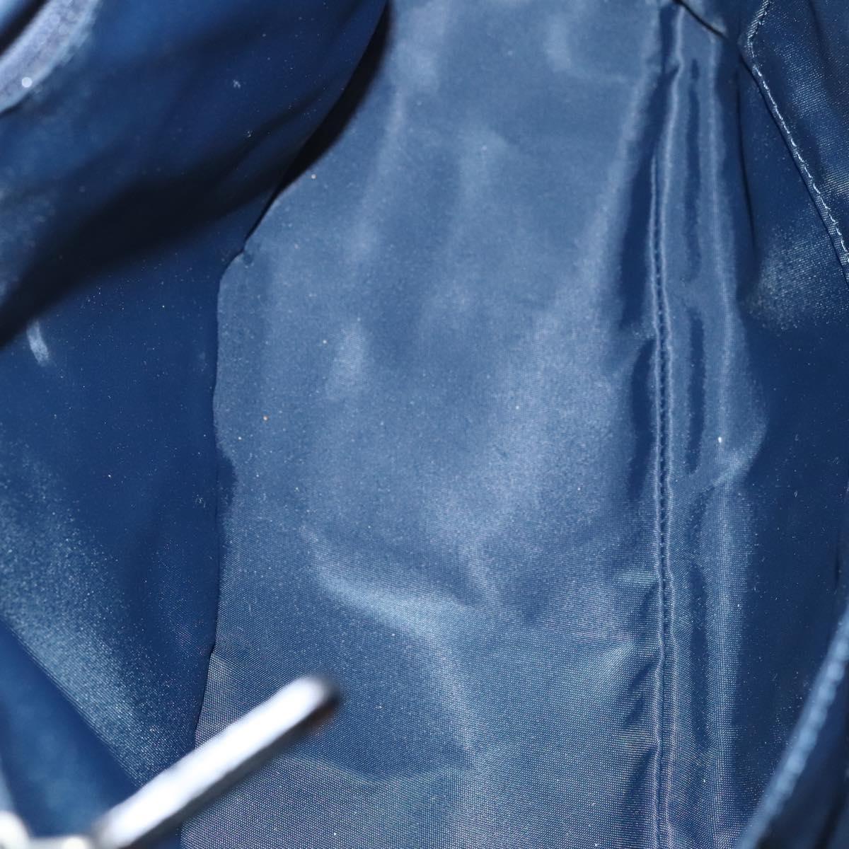 Christian Dior Trotter Canvas Hand Bag Navy Silver Auth sw686