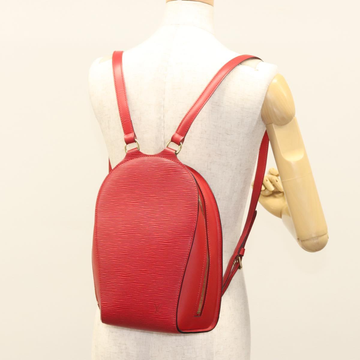 LOUIS VUITTON Epi Mabillon Backpack Castilian Red M52237 LV Auth sw690