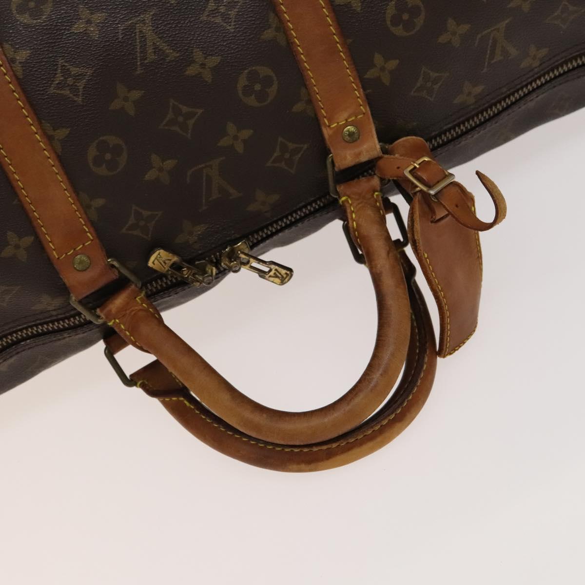 LOUIS VUITTON Monogram Keepall Bandouliere 60 Boston Bag M41412 LV Auth sw695