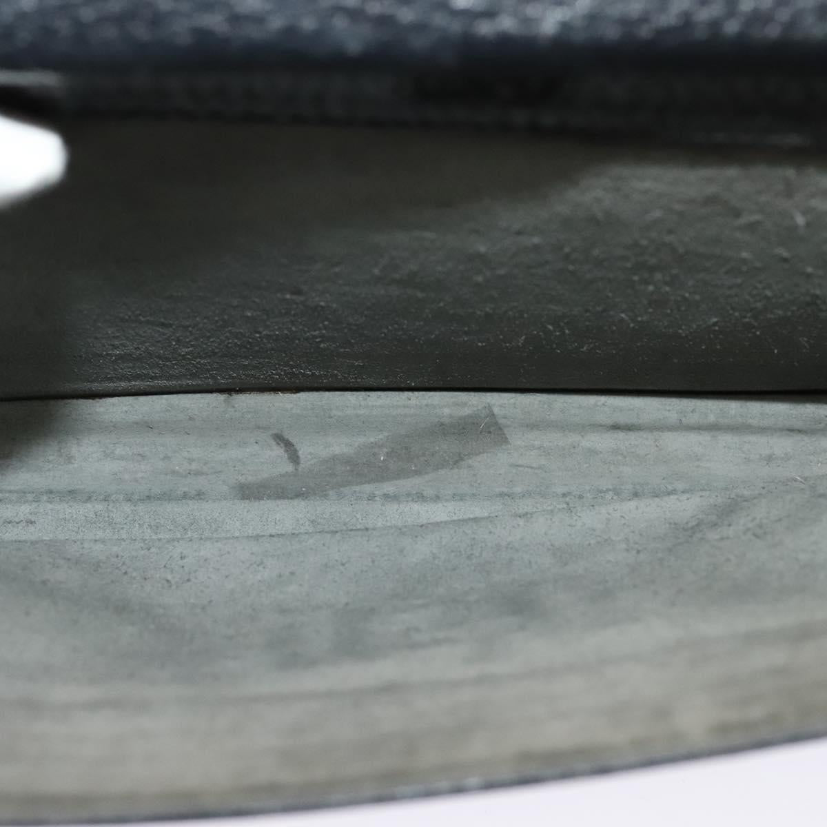 LOEWE Anagram Business Bag Leather Black Gold Auth sw696