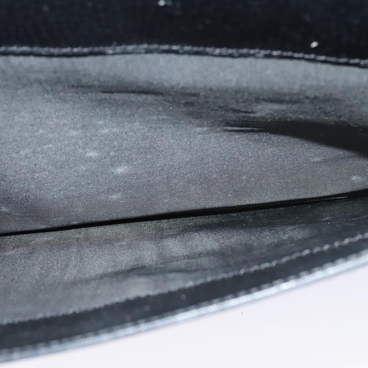 LOEWE Anagram Business Bag Leather Black Gold Auth sw696