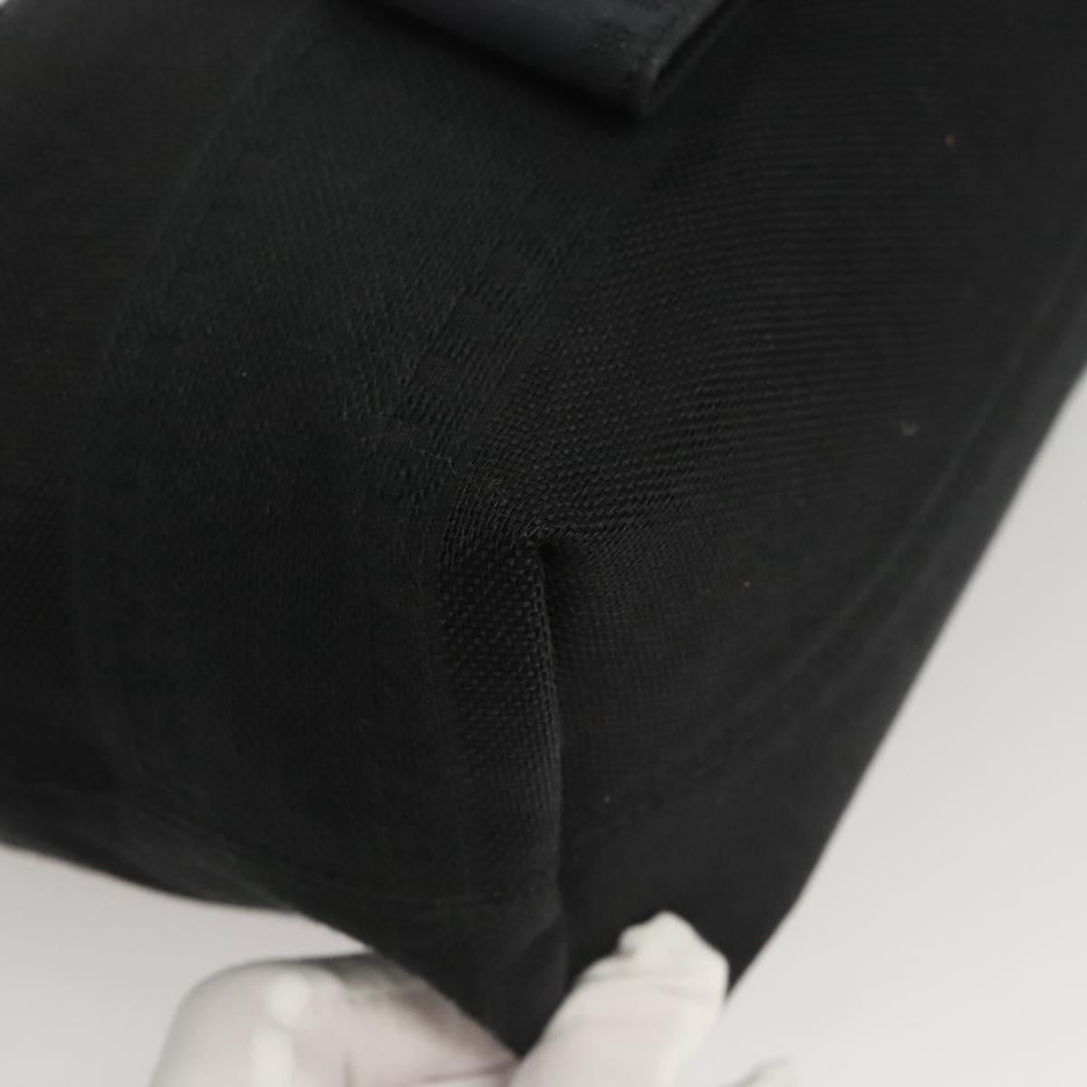 Salvatore Ferragamo Hand Bag Canvas Navy Silver Auth sw699