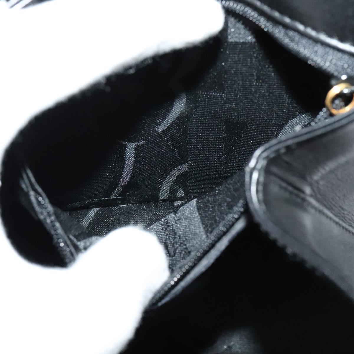 Salvatore Ferragamo Backpack Leather Black Gold Auth sw700