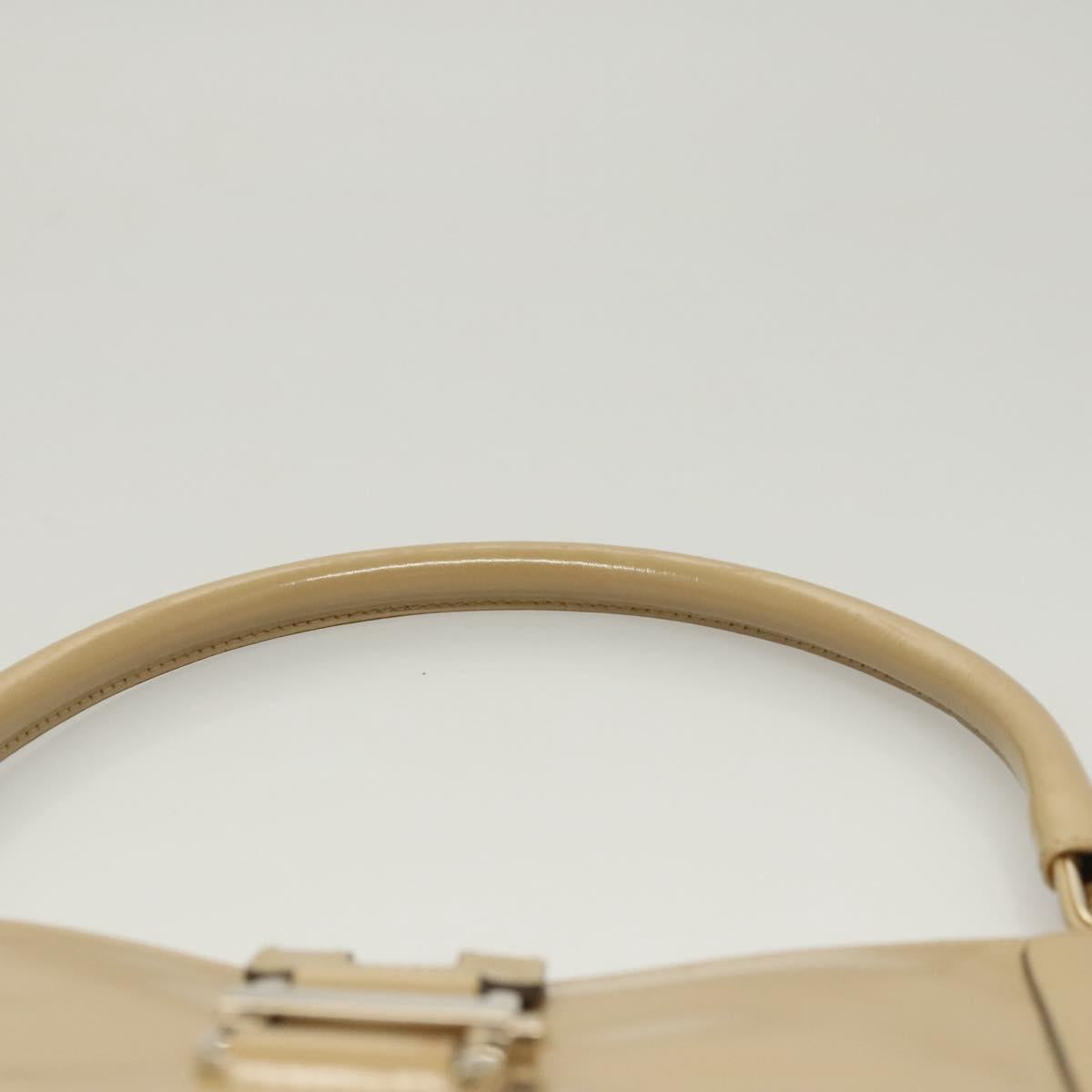 GUCCI Hand Bag Leather Beige Gold 001 4150 Auth sw703