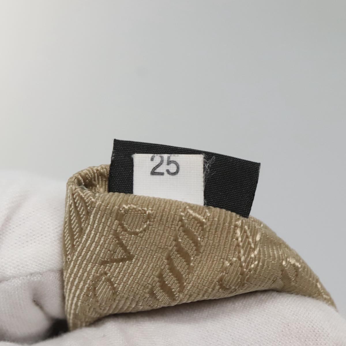 PRADA Hand Bag Leather 2way Beige Gold Auth sw742