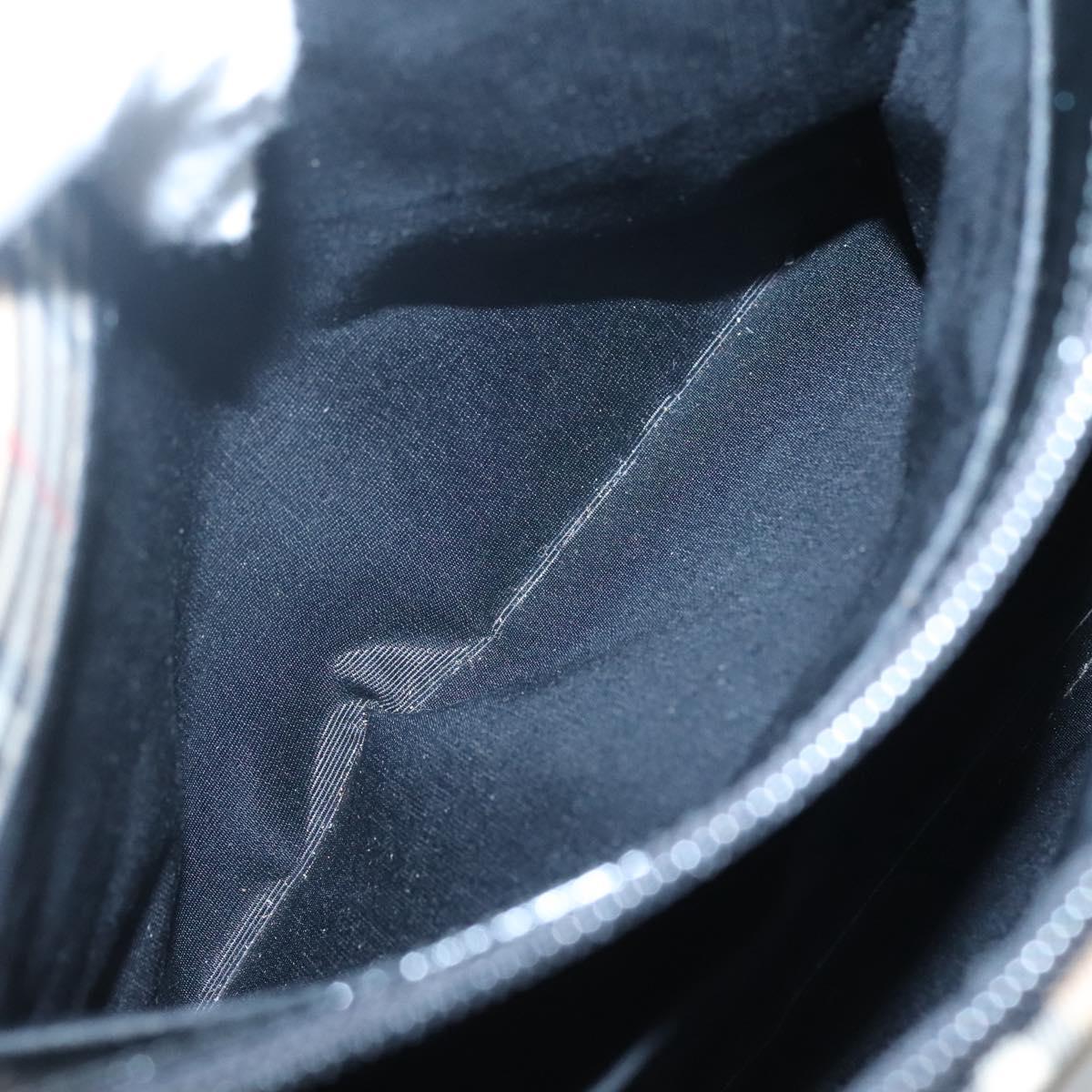 Burberrys Nova Check Hand Bag Canvas Beige Gold Auth sw745