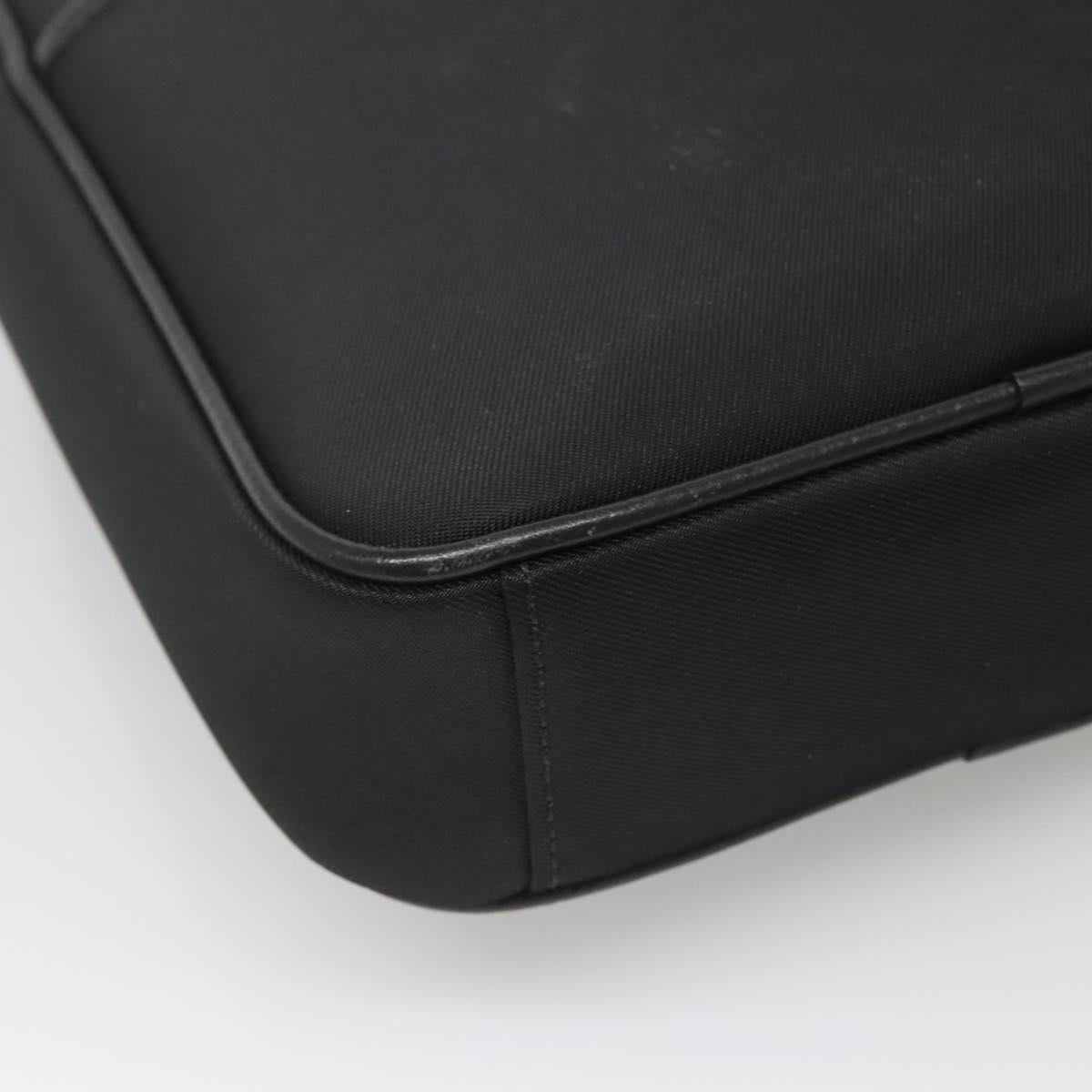 BURBERRY Shoulder Bag Nylon Black Silver Auth sw747