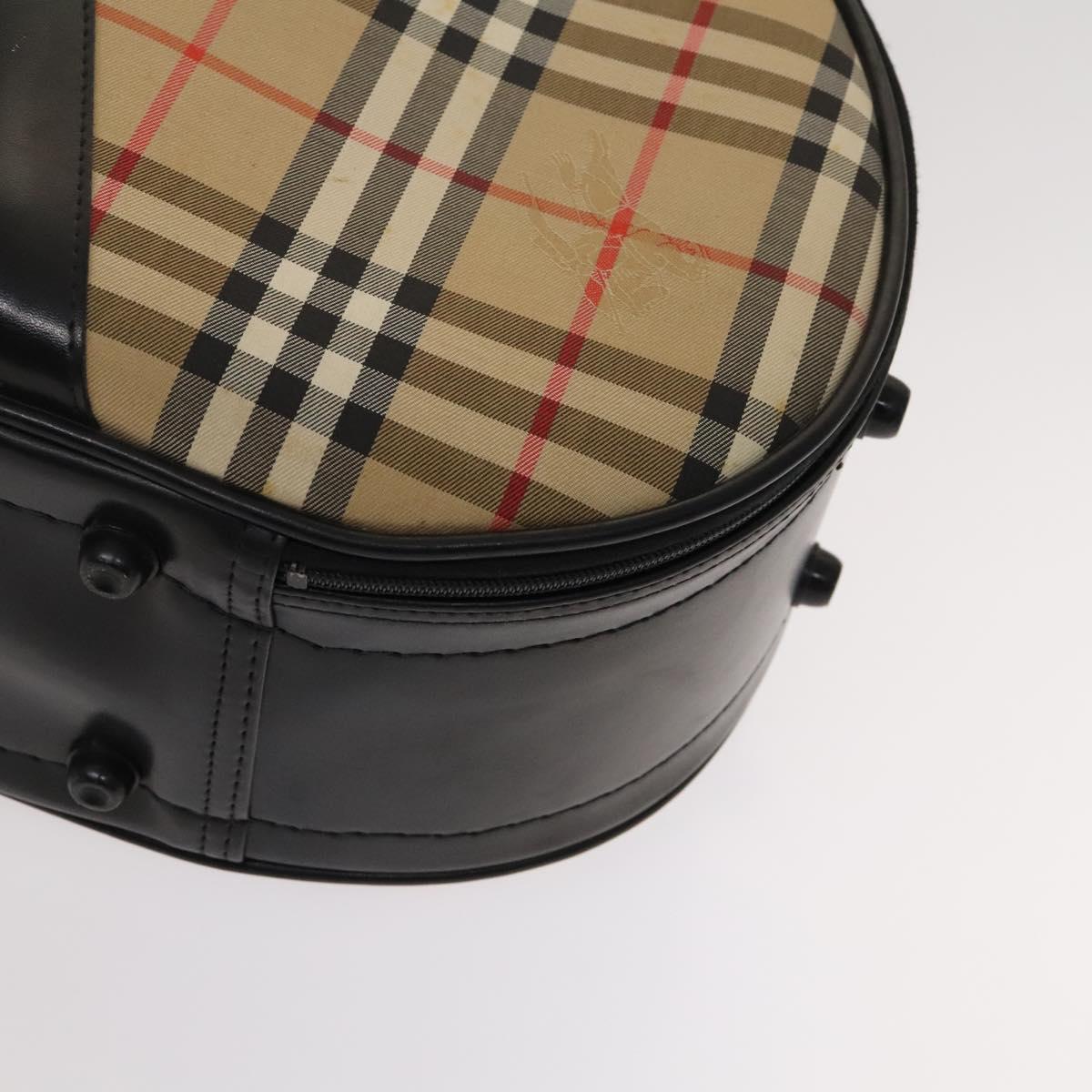 Burberrys Nova Check Violin Cases Leather Beige Gold Auth sw748