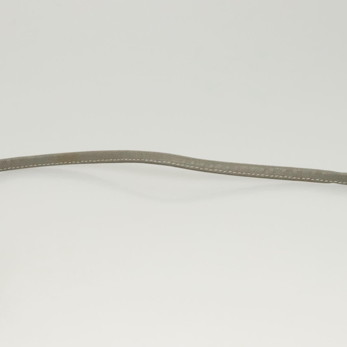 Christian Dior Honeycomb Canvas Shoulder Bag PVC White Gold Auth sw752