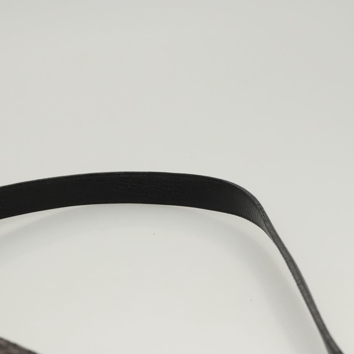 LOEWE Shoulder Bag Canvas Navy Silver Auth sw762